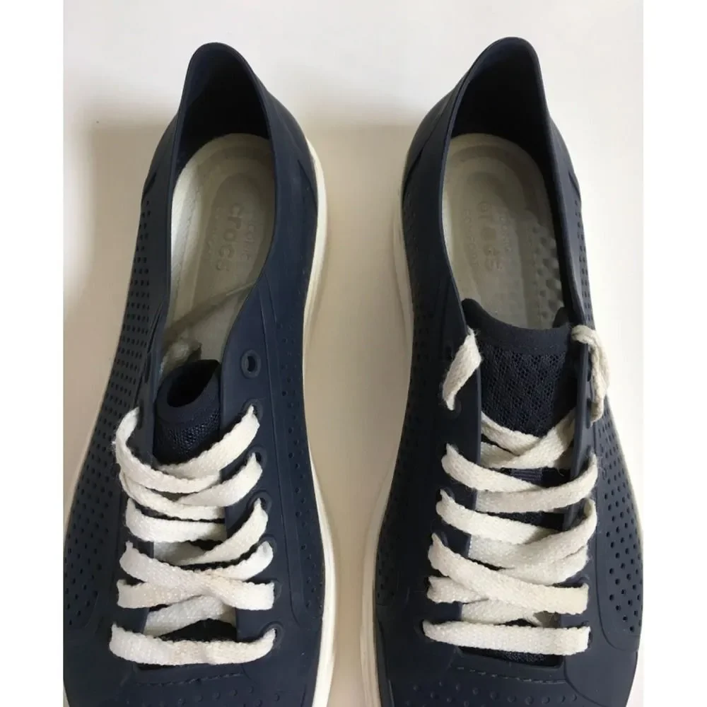 Crocs Citilane Roka Court Mens Navy Blue Casual Shoes 204872 Low Top Size 9